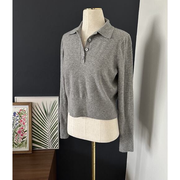 J.Crew Featherweight Cashmere-blend Polo Shirt Long Sleeve Sweater - Picture 4 of 9